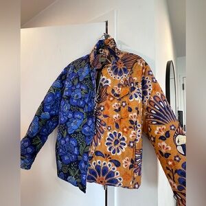 NWT Farm Rio Light Puffer jacket size small multi color